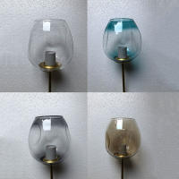 Pantalla de lámpara de repuesto Irregular para lámpara de araña, cubierta de luces geométricas de ADN, de color verde claro, gris y ámbar - details 11