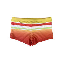 Jessborn bañador de ángulo plano para hombre, traje de baño con rayas de arcoíris degradado, sexy, a la moda, para surfear en la playa - details 6