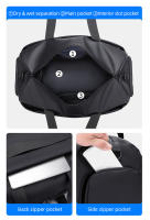 Bolsa deportiva para Fitness con bolsillo para zapatos, bolso para ordenador portátil para viajes al aire libre, negocios, viajes, bolso de hombro grande y húmedo para larga distancia - details 7