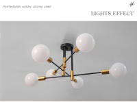 Lámpara de techo nórdica moderna, accesorio de iluminación colgante para interior, comedor, sala de estar, E27 - details 5