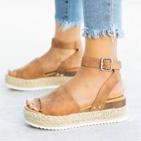 Summer Sandals Women Wedges Shoes Ladies Platform Sandals Fashion Ladies Casual Girls Slip on Ankle Strap Flats Plus Size - details 13