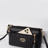 Bolso cruzado de cuero PU con cremallera para mujer, bandolera pequeña de gran capacidad con borlas de hilo, a la moda, novedad - details 17