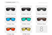 KIINGSEVEN gafas de sol polarizadas para hombre, gafas deportivas rectangulares con montura grande TR90 UV400, protección ocular para conducir, gafas antideslumbrantes para hombre y mujer - details 3