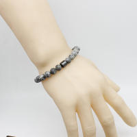 Ojos de tigre cuentas de piedra natural hechas a mano hombres hematita magnética accesorio pulseras para novio padre regalo - details 17