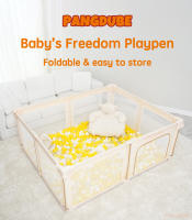 PANGDUBE Corralito plegable para bebés, valla para bebés sin instalación, centro de actividades para bebés, parque de juegos interior, parque infantil plegable para viajes en el parque, corralito al aire libre - details 1