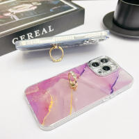 Funda con soporte de anillo para Apple iPhone 16 15 14 Pro Max, de mármol de alta calidad, IMD, PC, a prueba de golpes. - details 4