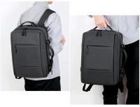 Mochila de viaje clásica para hombre, morral de negocios expandible con USB, bolsa de gran capacidad para ordenador portátil, impermeable, a la moda - details 30