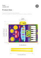 80x50cm Music Play Mat for Kids Toddlers Floor Piano Keyboard Drum Toys Dance Mat with 6 Instruments Sounds Educational Toys - details 17