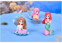 Modelo en miniatura Conjunto de 4 adornos de sirena Figuras de bricolaje Manualidades Juguete Modelo de resina de simulación Mini decoración de paisaje para regalos de decoración del hogar - details 1