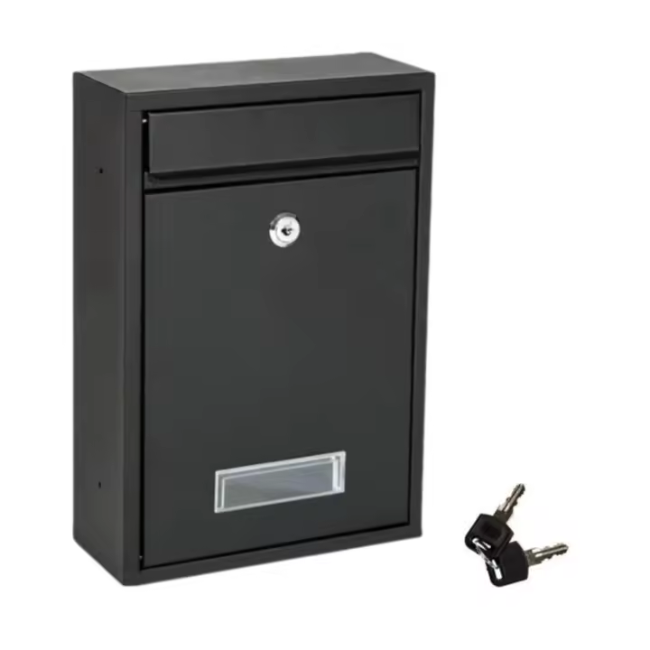 Buzón montado en la pared, buzón con cerradura, hierro, resistente a la intemperie, estilo Retro, buzón de para puerta exterior externa - 1