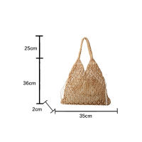 Bolsos de ganchillo de moda para mujer, bolso de mano de playa de rafia, bolso de paja, bolso de hombro de punto bohemio - details 33