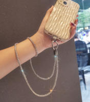 Correa de teléfono móvil con colgante de diamantes de imitación para mujer, estilo de muñeca corta, estilo de Clip, correa larga para el cuello, antipérdida - details 7