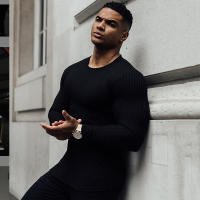 Muscleguys Camiseta de Pullover Oversize para Hombres Color Sólido, Estampado, Poliéster para Otoño e Invierno - details 6