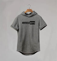 New Summer Brand Cotton Men Casual Shirts Gym Fitness Clothing Fashion Hip Hop Bodybuilding Muscle Hooded Short Sleeve T-shirt - details 12