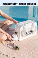Bolso de playa para natación con bolsillo para zapatos, bolso cruzado grande para viajes, deportes, lavado, bolsas transparentes para secar y mojar de corta distancia - details 3