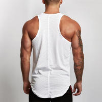 Brand Gym Clothing Breathable Mesh Singlet Bodybuilding Workout Stringer Tank Top Men Fitness Shirt Muscle Sleeveless Slim Vest - details 11