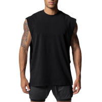 Summer Men's Mesh Gym Sports Quick-drying Exercise Wide Shoulder Solid Color Bodybuilding Fitness Casual Tank Top - details 2
