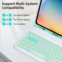 Funda de Tablet con Teclado para Samsung Galaxy Tab A8 10.5 S6 Lite 10.4 S7 S8 11 S7 Plus S7 FE S8 Plus 12.4 Marca DANYCASE Tamaño 10.5-12.4 - details 2