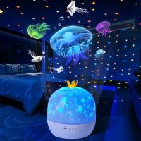 Océano estrella cielo noche luz proyector para niño constelación Galaxy proyector 360 grados rotación nebulosa estrellada lámpara de proyección - details 9