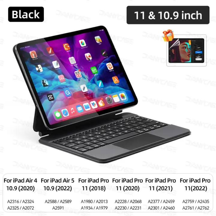 Teclado Mágico de Funda para iPad Air 4/5 10.9 2020 Con Cableado Inalámbrico Bluetooth Compatible Marca DANYCASE Tamaño Ajustable Color Variado - 1