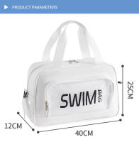 Bolso de playa para natación con bolsillo para zapatos, bolso cruzado grande para viajes, deportes, lavado, bolsas transparentes para secar y mojar de corta distancia - details 0