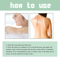 Spray para tratamiento del acné en la espalda, eliminación de manchas, suero, Control de aceite, reduce los poros, hidratante, ácido salicílico, cuidado de la piel - details 4