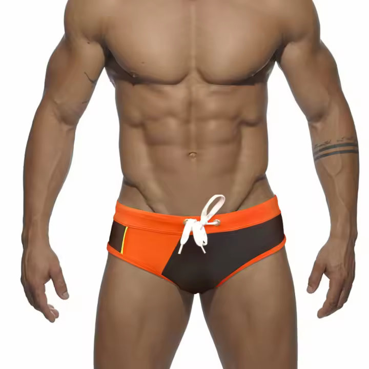 Jessborn-Calzoncillos de baño con copa para hombre, bañador de color tridimensional, pantalones cortos de natación a juego, traje de baño para adultos, playa, primavera caliente - 1