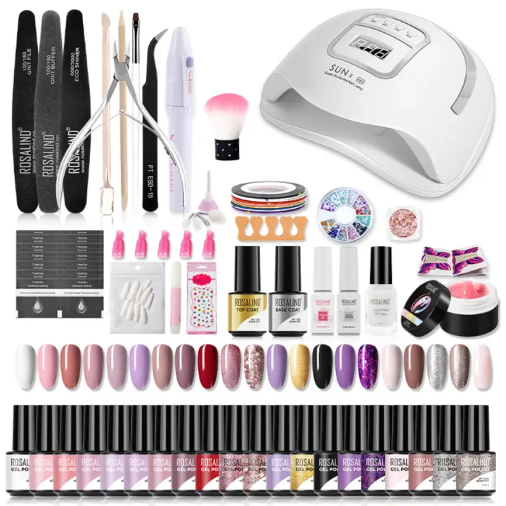 ROSALIND-Conjunto de esmaltes en Gel para uñas, herramientas de manicura, conjunto completo, para Semi permanente, necesita UV LED - 1