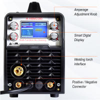 HZXVOGEN Máquina de Soldar Semi-automática de Aluminio 5 en 1 Inversor de 200A sin Gas para MIG ARC MMA TIG Mejoras del Hogar Herramientas - details 1