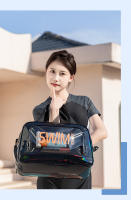 Bolso de playa para natación con bolsillo para zapatos, bolso cruzado grande para viajes, deportes, lavado, bolsas transparentes para secar y mojar de corta distancia - details 13