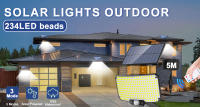 Luz Solar de 234led para exteriores, impermeable con Sensor de movimiento, 3 modos de iluminación, luz de seguridad, luz de inundación para jardín, garaje y patio - details 0