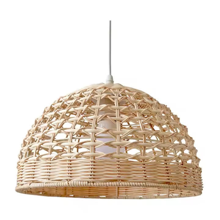 Lámpara de Ratán Tejida a Mano Estilo Boho Scandi para Sala de Estar Luz de Techo Colgante Hecha a Mano - 1