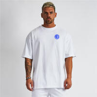 Gym New Oversized Classic Casual Trend T-shirt Mens Short Sleeve Fitness Training Summer Breathable Loose Bodybuilding Tops Tees - details 9