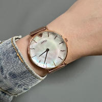 Reloj DUGARY de cuarzo con concha a la moda para mujer, relojes de pulsera impermeables redondos de marca clásica de acero inoxidable de 36mm, Reloj de mujer - details 19