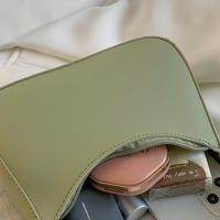 Bolso de hombro de cuero PU de Color sólido Retro para mujer, bolsos de moda, monederos casuales, bolsos de mano para mujer - details 23