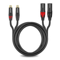 DREMAKE 2XLR macho a 2RCA hembra Cable divisor HiFi estéreo Jack RCA a XLR micrófono altavoz Cable de Audio para amplificador reproductor DVD/VCD - details 3