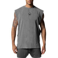 Men Bodybuilding Training Tank Top Gym Casual Sport Clothing Mesh Breathable Quick Dry Sleeveless Vest Fitness Workout Loose Top - details 15