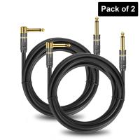 Cable de guitarra para instrumento, Cable Mono Jack TS de 6,35mm, Cable de amplificador de bajo eléctrico recto a ángulo recto de 1/4 pulgadas para teclado - details 7