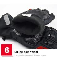 Guantes de Motocicleta de Invierno SUOMY A Prueba de Agua, Calientes, Pantalla Táctil, Rosa, Completos de Dedo - details 18
