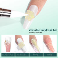 Nailpop Pegamento de gel sólido para uñas para presionar sobre uñas Adhesivo fuerte Punta de gel transparente Adhesivo Gel UV Duradero Sin daños 20 g (1/3 piezas) - details 4