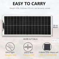 Panel Solar monocristalino de 100W y 12V, Flexible, ultraligero, ultradelgado, impermeable, cargador Solar - details 4