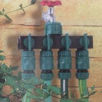 Divisores de manguera de 4 vías, conectores de tubería de agua de riego automático de jardín, rosca hembra estándar europea de 1 "a 3/4" a 1/2 ", 1 unidad - details 2