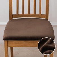 Fundas de asiento de silla de terciopelo, fundas de cojín de asiento elásticas, funda de silla lavable para comedor, Hotel, ceremonia, banquete, fiesta - details 17