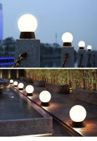 Lámpara de poste para exteriores, luces de cubierta de sombra de globo negro, Anti UV, luz de pilar de valla para patio, porche, muelle, iluminación de linterna Exterior - details 7