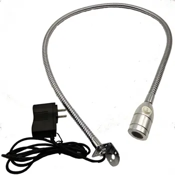 la luz de lectura llevada 220V 3W del cuello de cisne para la cama cambia la cabeza ligera - 1