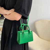 Mini bolso de mano de cuero PU para mujer, bandolera de hombro de Color sólido, bolso de compras con asa para teléfono, nueva moda - details 3