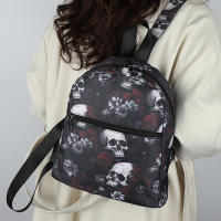 Mochila con estampado de calavera fantasma para mujer, bolso de hombro para ordenador portátil, Halloween, Oxford, escolar, GirlsTravel Daypack - details 3
