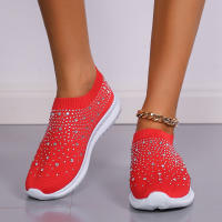 Crystal Breathable Mesh Sneaker Shoes for Women Comfortable Soft Bottom Flats Plus Size 43 Non Slip Casual Shoes Woman - details 9