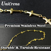 Cadena de Cruz de Acero Inoxidable Plateado UniCrena Alergénico para Hacer Joyería - details 0