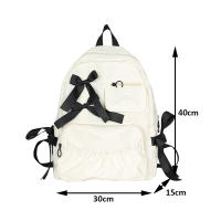 Mochila escolar con lazo para mujer y niña, morral bonito con personalidad, estilo universitario - details 31